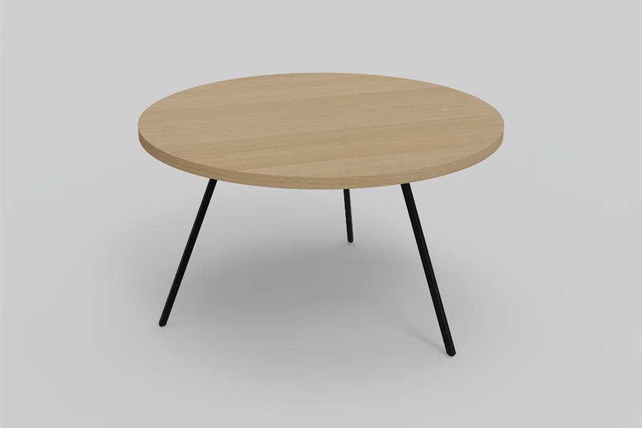 Salontafel rond 80 x 35/40 cm - Theuns Eiken meubels
