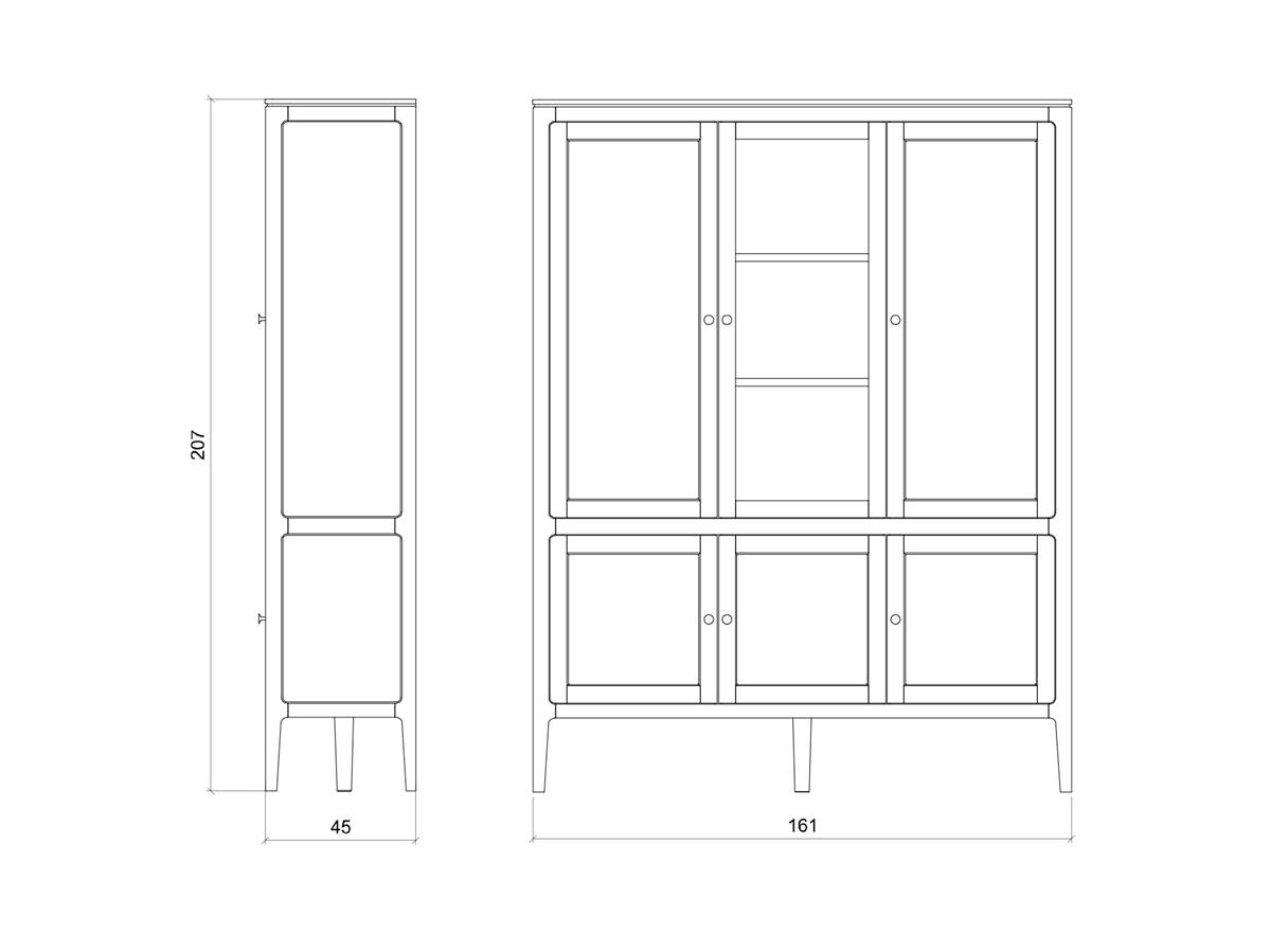 Bergkast 3-deurs - Theuns Eiken meubels