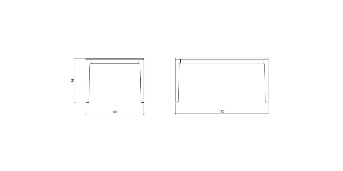Tafel 160cm - Theuns Eiken meubels