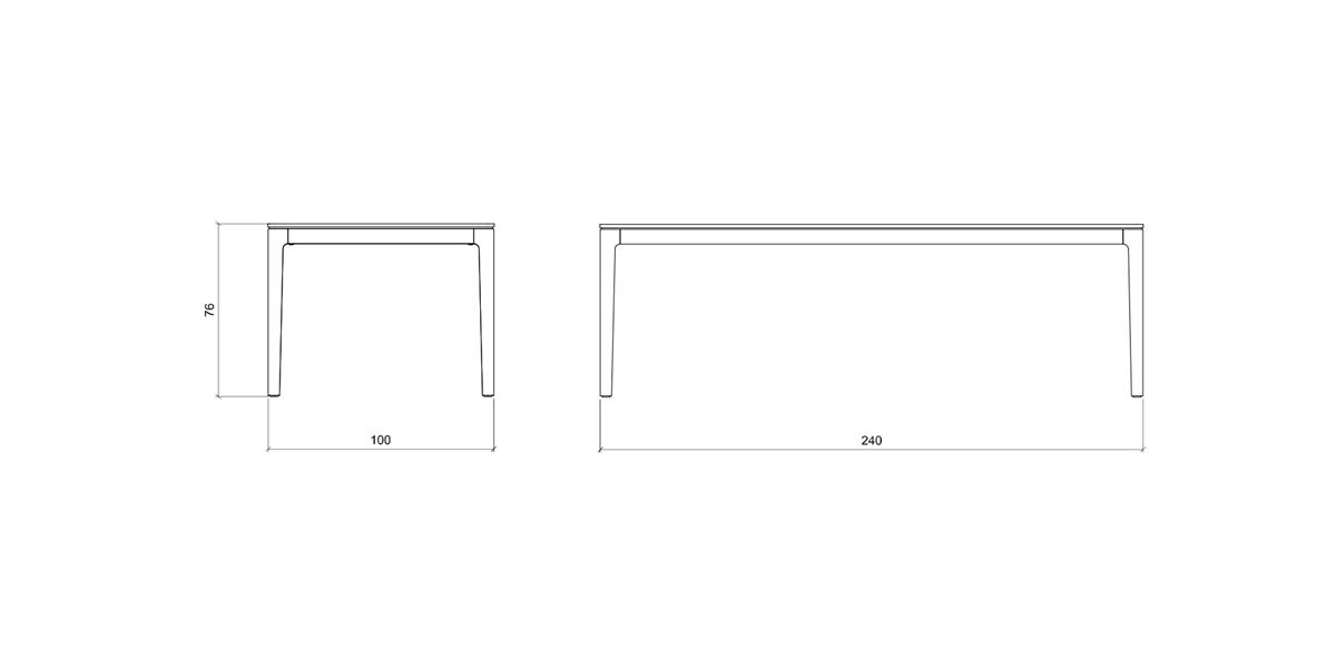 Tafel 240cm - Theuns Eiken meubels