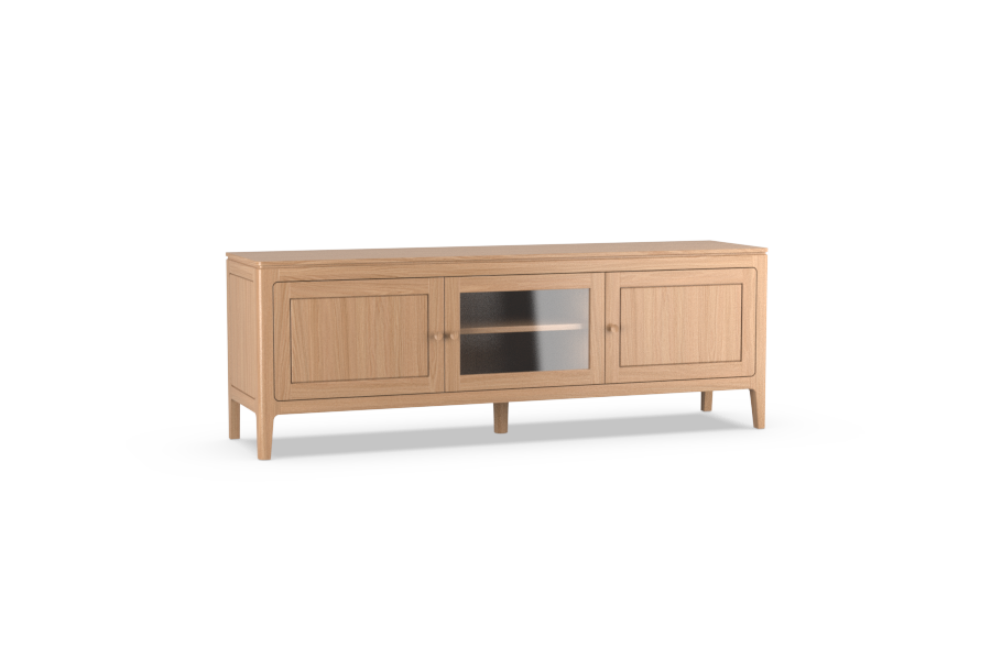 TV-kast 3-deurs glas - Theuns Eiken meubels