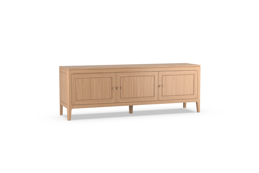 TV-kast 3-deurs massief - Theuns Eiken meubels