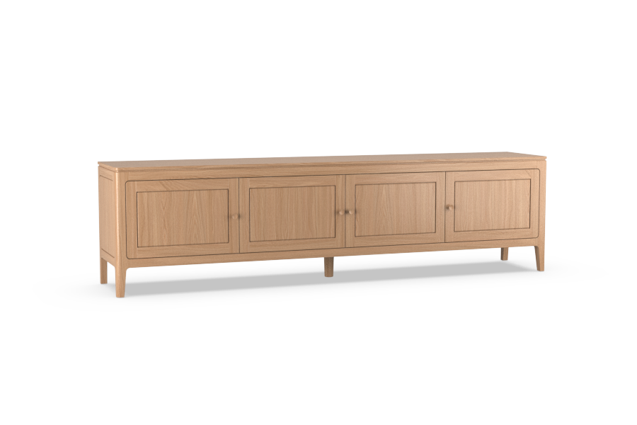 TV-kast 4-deurs massief - Theuns Eiken meubels