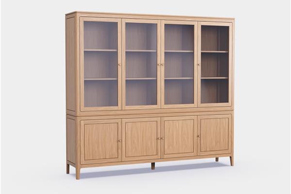 Fiera-eik-buffet-kast-4-deurs-met-glas-E02M