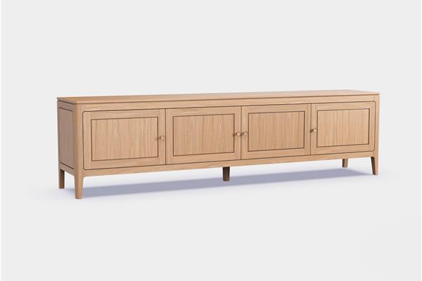 TV-kast 4-deurs massief - Eiken meubels