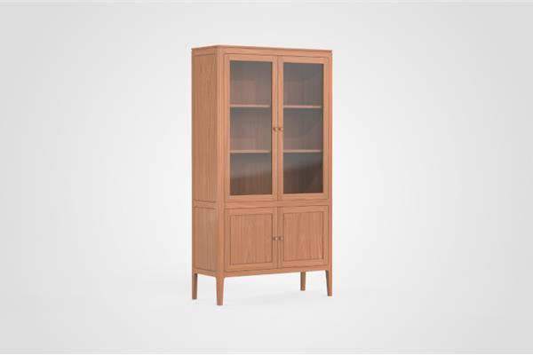 Vitrine-kast 2-deurs - Eiken meubels