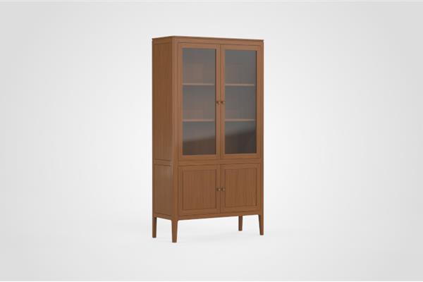 Vitrine-kast 2-deurs - Eiken meubels