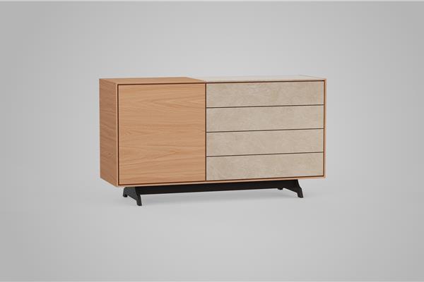 dressoir 2-deurs - Eiken meubels