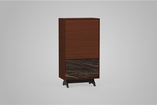 Highboard 1-deurs massief - Eiken meubels