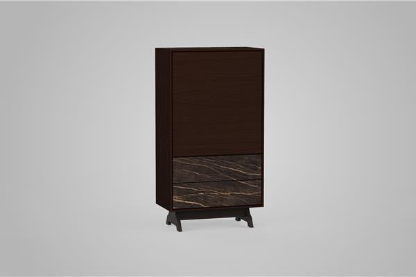 Highboard 1-deurs massief - Eiken meubels