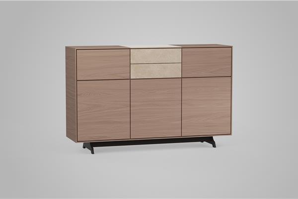 Highboard 3-deurs massief - Eiken meubels