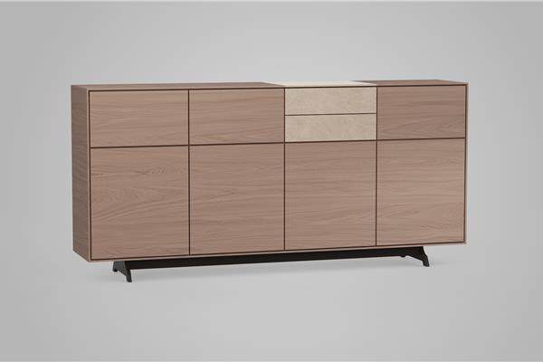 Highboard 4-deurs massief - Eiken meubels