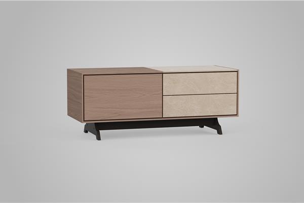 TV-kast 2-deurs massief - Eiken meubels