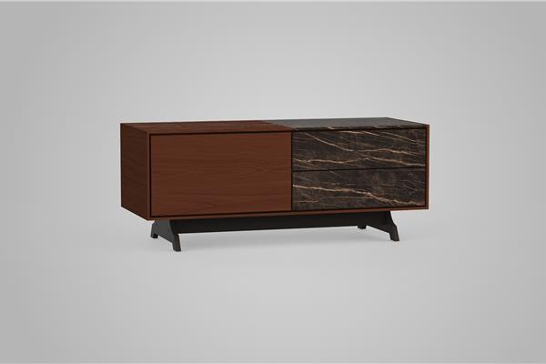 TV-kast 2-deurs massief - Eiken meubels