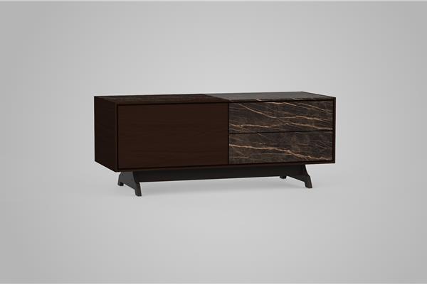 TV-kast 2-deurs massief - Eiken meubels