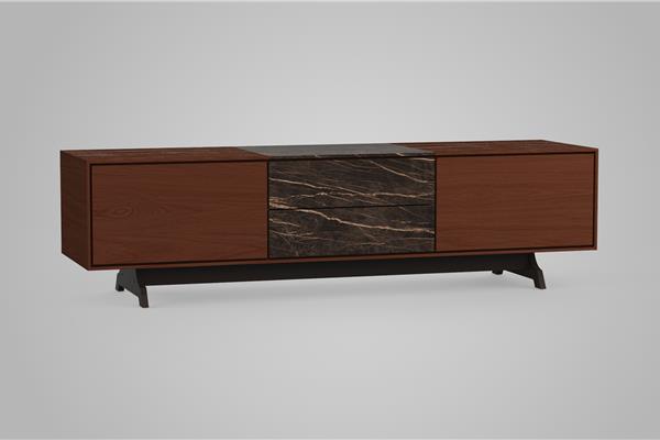 TV-kast 3-deurs massief - Eiken meubels