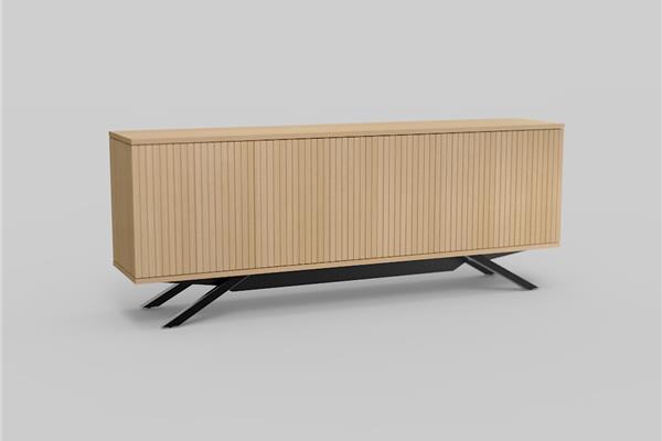 dressoir 4-deurs met sokkel - Eiken meubels