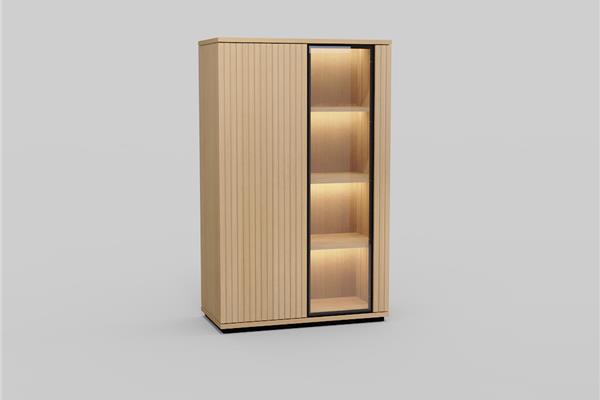 Vitrine-2-deurs - Eiken meubels