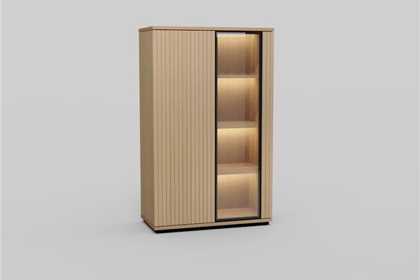 Vitrine-2-deurs - Eiken meubels