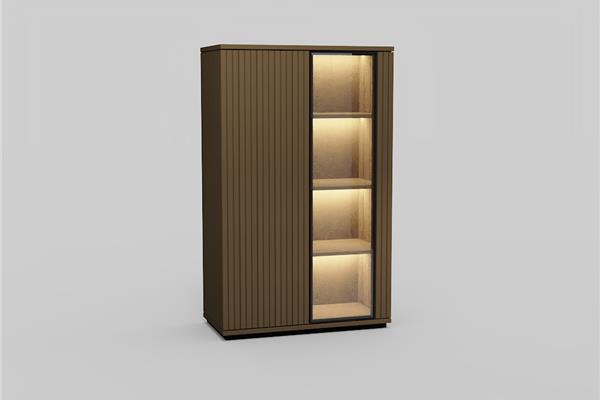 Vitrine-2-deurs - Eiken meubels