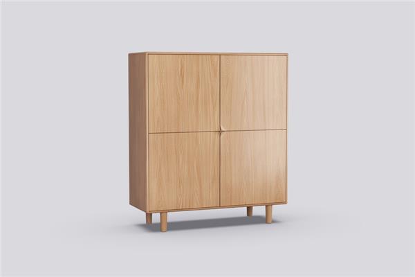 Bar-kast 4-deurs - Eiken meubels