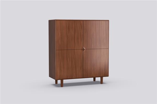 Bar-kast 4-deurs - Eiken meubels