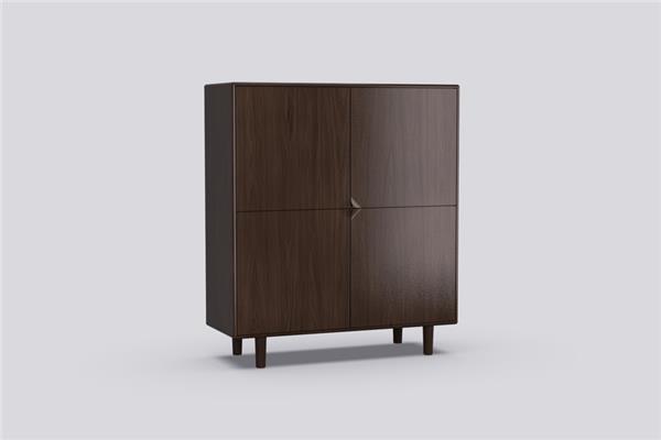 Bar-kast 4-deurs - Eiken meubels