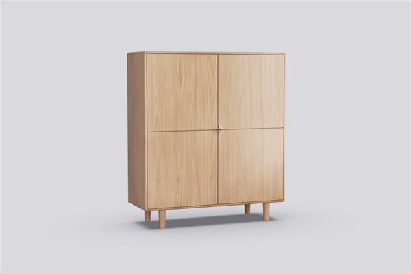 Bar-kast 4-deurs - Eiken meubels