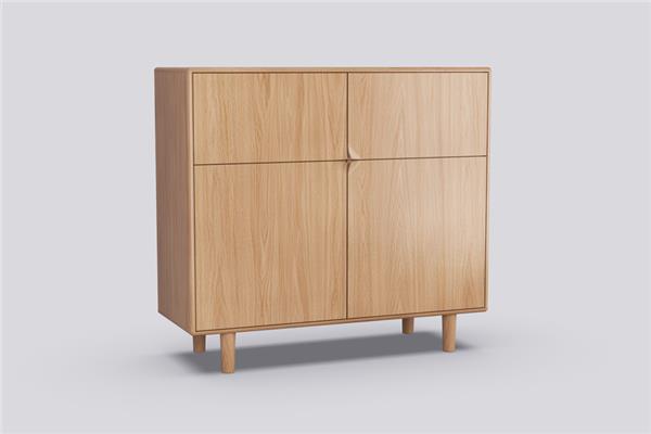 Highboard 2-deurs - Eiken meubels
