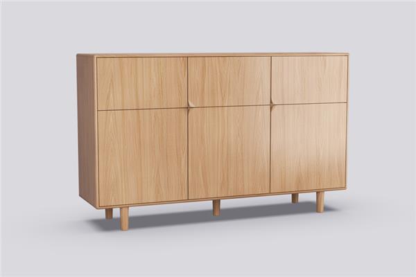 Highboard 3-deurs - Eiken meubels