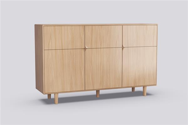 Highboard 3-deurs - Eiken meubels