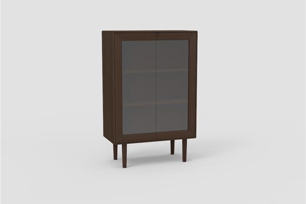 Vitrine kast 2-deurs - Eiken meubels