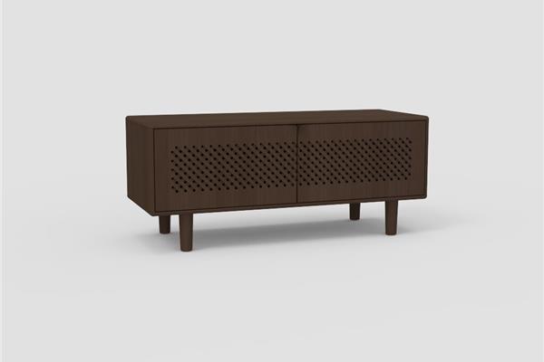 TV-kast met raster 2-deurs - Eiken meubels