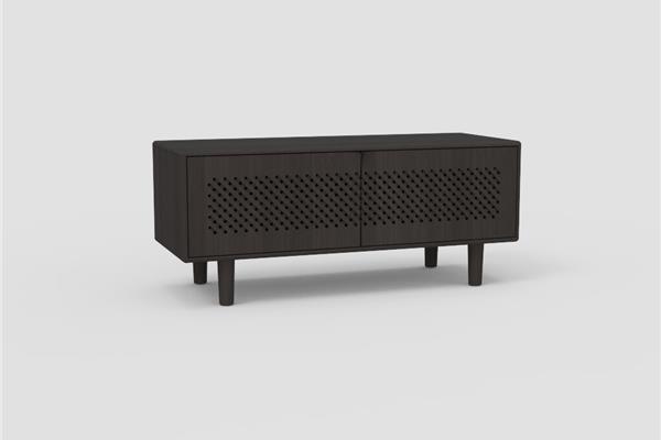 TV-kast met raster 2-deurs - Eiken meubels