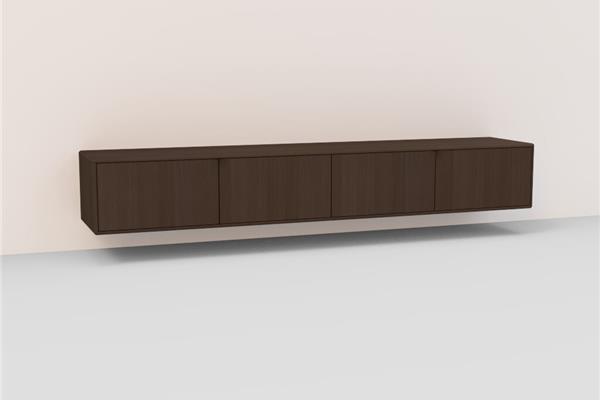 Floating TV-unit 4-doors - Oak furniture