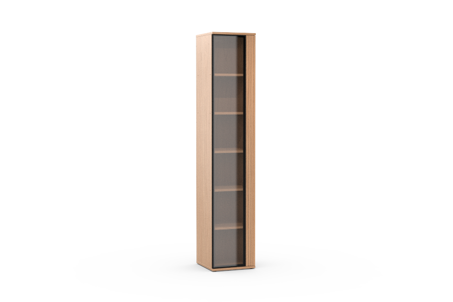 Vitrine rechtsdraaiend - Theuns Eiken meubels