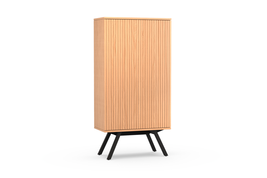 Bergkast 2-deurs met sokkel - Theuns Eiken meubels