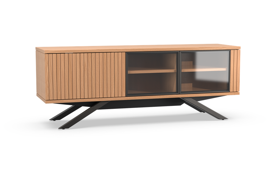 TV-kast 3-deurs glas - Theuns Eiken meubels