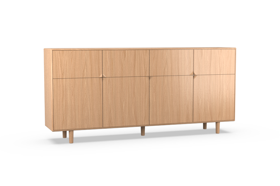 Highboard 4-deurs - Theuns Eiken meubels
