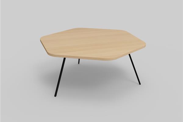 Salontafel zeshoek 100 x 35/40 cm - Theuns