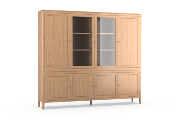 Buffet-kast 4-deurs massief - Theuns