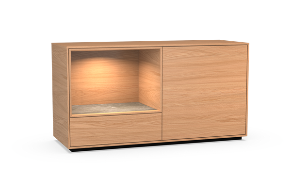 dressoir 2-deurs open vak met plint - Theuns