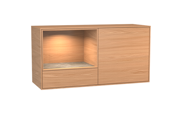 dressoir 2-deurs open vak hangend - Theuns