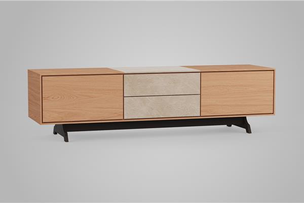 TV-kast 3-deurs massief - Theuns