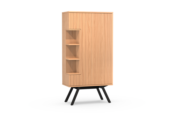 Bergkast 2-deurs-open vak met sokkel - Theuns