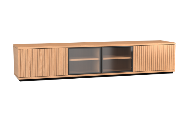 TV-kast 4-deurs glas met plint - Theuns