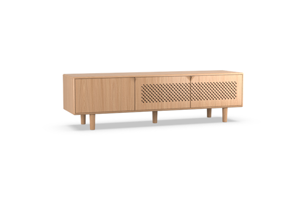 TV-kast met raster 3-deurs - Theuns