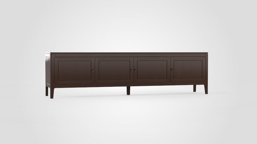 TV-kast 4-deurs massief - Theuns Eiken meubels