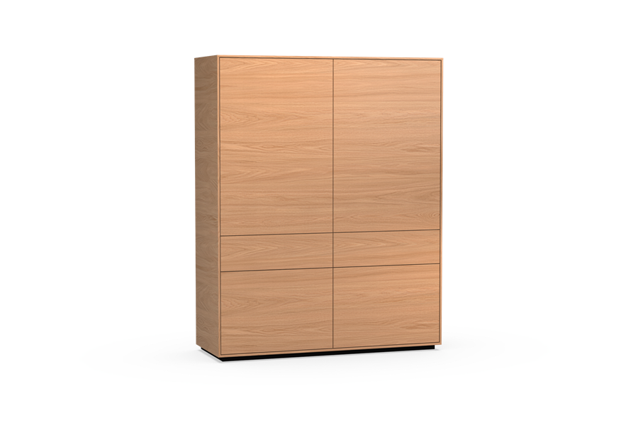 Bergkast 2-deurs met plint - Theuns Eiken meubels