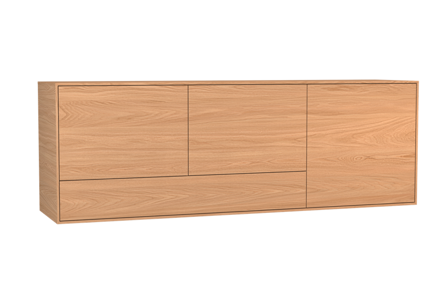 dressoir 3-deurs hangend - Theuns Eiken meubels